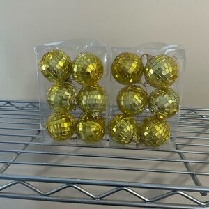 Gold Disco Ball Ornaments for Parties